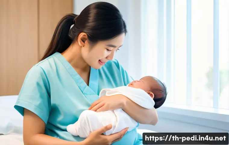 신생아 출생 시 시행하는 기본 검사 - **Prompt 1: Tender Newborn Care and Parental Love**
    "A heartwarming, photo-realistic image of a ...
